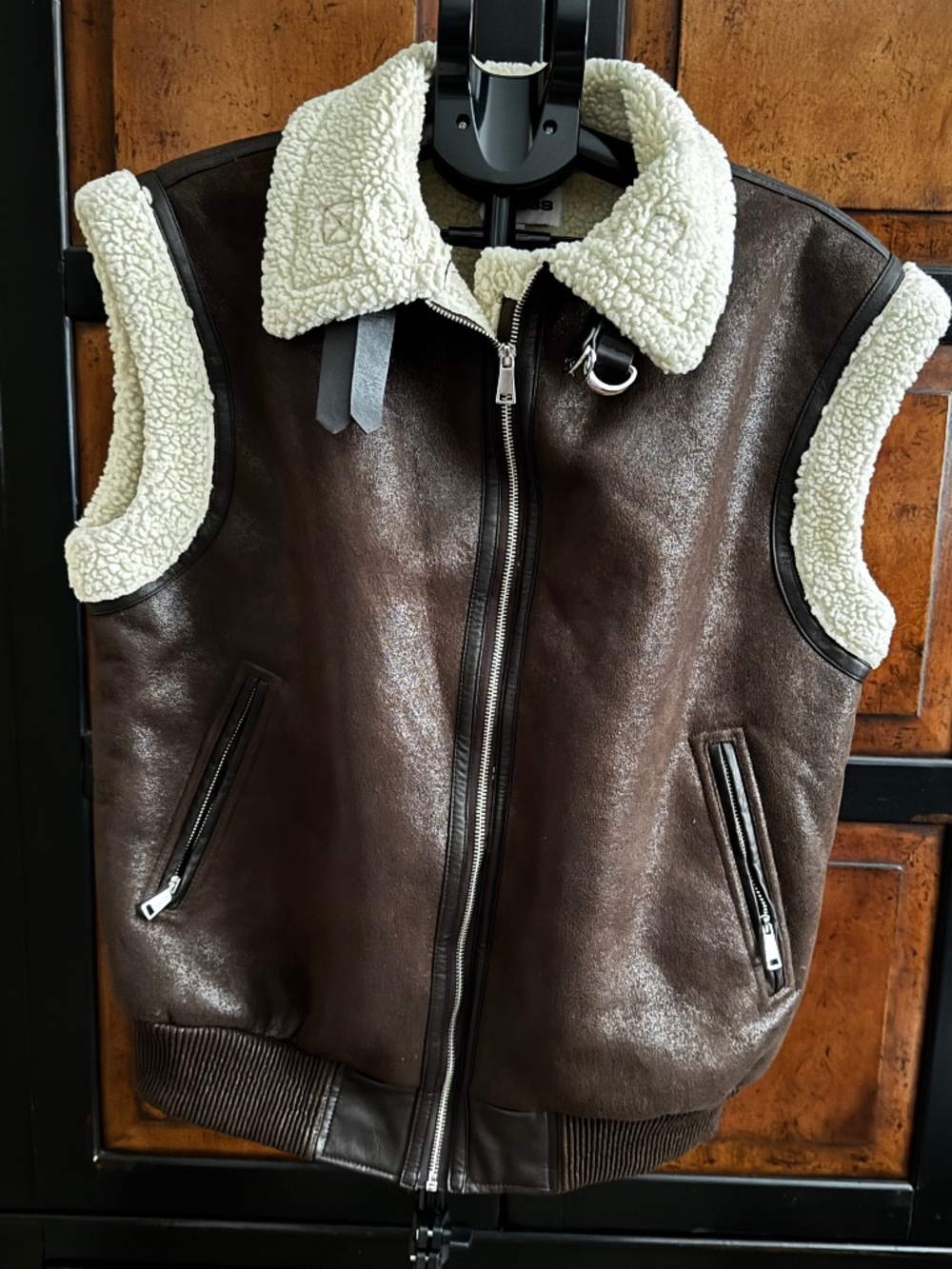 Vigoss Sherpa Vest with Funnel Neck Size L